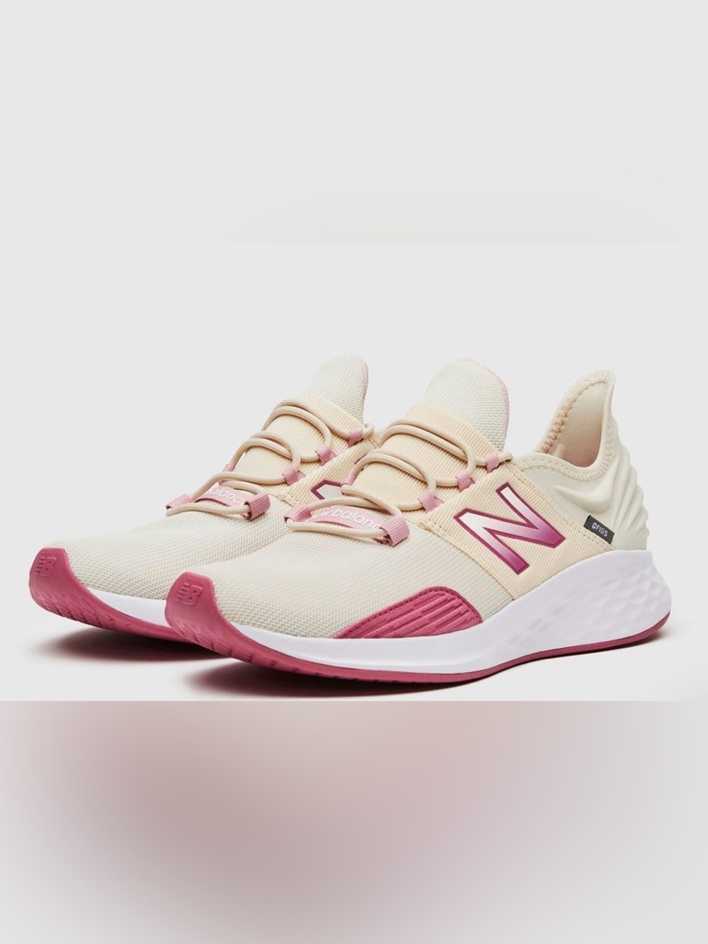 Figs x New Balance Women's Roav V1 Cream & Pink Sneakers